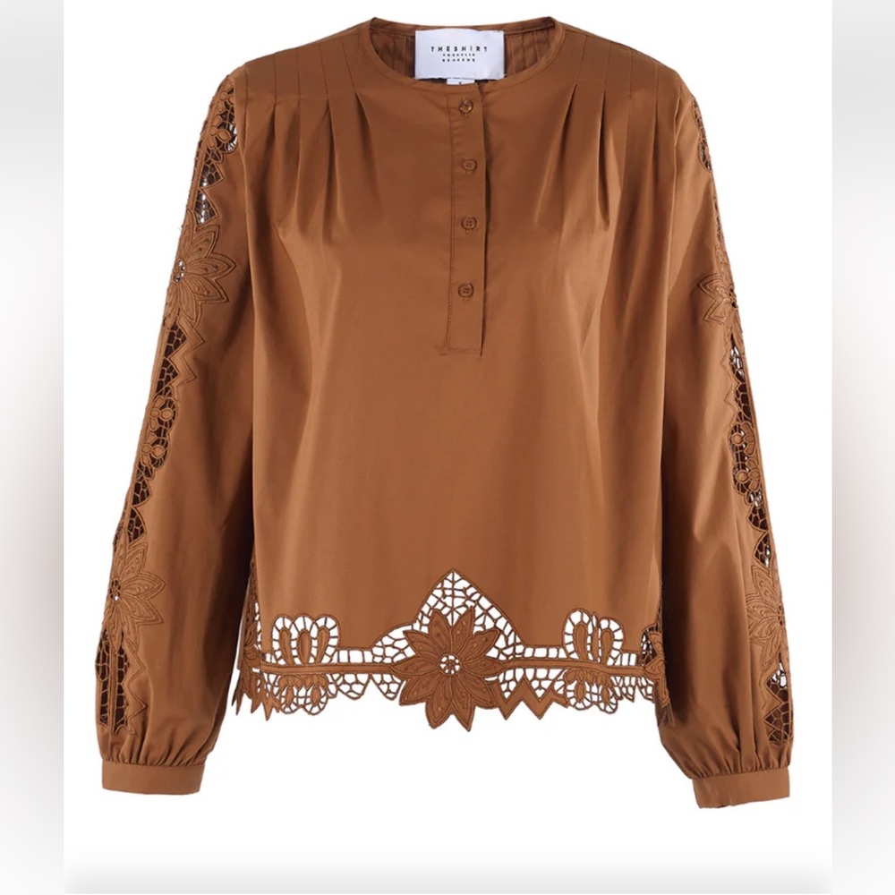 The Shirt by Rochelle Behrens Size Small in Cognac